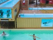 أكبر حمام السباحة من حاويات السفن فى البرتغال على مساحة 180 مترا.. صور