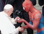 "سبايدر مان"يشارك فى لقاء عام للبابا فرنسيس.. اعرف الحكاية