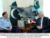 سفير مصر لدى باكستان يبحث مع قائد القوات الجوية الموضوعات ذات الاهتمام المشترك