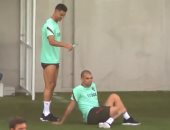 يورو 2020.. رونالدو يفاجئ بيبي بتصرف غريب في تدريب البرتغال "فيديو"