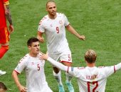 الدنمارك تتفوق على ويلز بالشوط الأول فى افتتاح ثمن نهائى يورو 2020.. فيديو