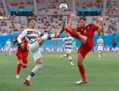 بلجيكا ضد البرتغال.. رونالدو لكورتوا: حظا جيدا بالمباريات المقبلة فى يورو 2020