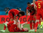 يورو 2020.. إصابة دي بروين خلال مباراة بلجيكا ضد البرتغال