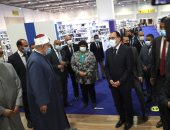 وكيل الأزهر وأمين البحوث الإسلامية يستقبلان رئيس الوزراء فى معرض الكتاب