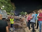 مياه الجيزة: إصلاح خط طرد محطة صرف صحى شبرامنت بالجيزة