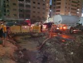 إصلاح هبوط أرضى بشارع النهضة فى جنوب الجيزة.. وآخر بااحوامدية