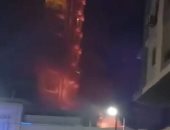 السيطرة على حريق بأحد الفنادق بكورنيش الإسكندرية.. صور