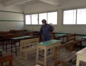 انتهاء تطهير وتعقيم لجان واستراحات امتحانات الثانوية العامة بمطروح