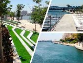 مشروع ممشى أهل مصر يحول كورنيش النيل بالقاهرة لتحفة فنية.. زيادة المسطحات الخضراء والمظلات وإنشاء مطعم رئيسى و62 محلا لخدمة الجمهور.. مسار للدرجات وجراجات أسفل الأرض لمنع توقف الطريق والدخول مجانا