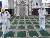 بدء حملات تعقيم المساجد في المحافظات استعدادا لصلاة عيد الأضحي.. صور