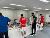 رباعى الأهلى يستخرج "الأى دى" عقب مران المنتخب الأولمبى