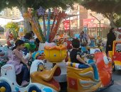 إقبال المواطنين على حديقة الطفولة بالزقازيق فى ثانى أيام عيد الأضحى.. فيديو