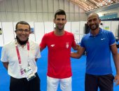 أولمبياد طوكيو.. محمد صفوت مع دجوكوفيتش فى تدريبات التنس