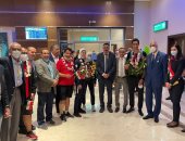 استقبال حافل من الشباب والرياضة لأبطال التايكوندو بمطار القاهرة