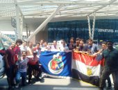 مطار القاهرة يستقبل هداية ملاك وسيف عيسى أبطال برونزيات طوكيو