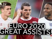 شاهد.. أبرز "أسيستات" اللاعبين في يورو 2020