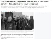 السجن 5 سنوات لمسن ألمانى يبلغ 101 سنة حرض على قتل المحتجزين بمعسكر نازى