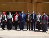 رئيس جامعة حلوان  يتفقد مقر تنسيق الجامعات الأهلية لطلاب الدبلومة الأمريكية 