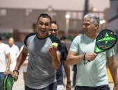 الحضرى يوجه رسالة إلى وائل جمعة بعد مباراة للتنس: محدش يقدر يكسبني