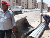 جهاز مدينة العاشر من رمضان يواصل حملات إزالة الإشغالات وضبط المخالفات بالمدينة