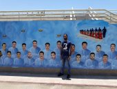 سميح يخلد ذكرى شهداء ليبيا على جدارية بالعبور: دايمًا فى قلوبنا