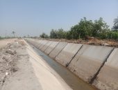 تبطين وتأهيل ترعة الحواصلية بالمنيا بطول كيلو ونصف.. فيديو وصور