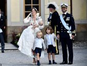 الزهور تسيطر على إطلالات أميرات السويد فى حفل تعميد الأمير الصغير 
