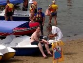 أول حالة إنقاذ لرجل من الغرق على شواطئ روسيا باستخدام طائرة الدرون بدون طيار.. صور