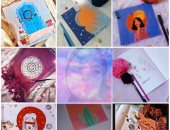 قارئة تبرز موهبتها فى الرسم بعددا من الصور ومشاركتها فى قصر الانفوشى 