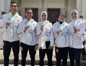 سيف عيسى ينشر صورة من تكريم الرئيس عبد الفتاح السيسى لأبطال الأولمبياد