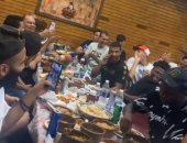 حفل عشاء للاعبى المقاولون بعد تخطى النفق المظلم بالدورى