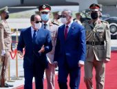 الرئيس السيسي يصل إلى العراق للمشاركة في مؤتمر "بغداد للتعاون والشراكة".. صور