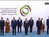 الرئيس السيسي والقادة المشاركين فى مؤتمر بغداد للشراكة يلتقطون صورة جماعية