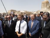 الرئيس الفرنسى إيمانويل ماكرون يزور جامع النورى فى الموصل