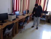 تعقيم مكاتب تنسيق جامعة كفر الشيخ استعدادا لاستقبال طلاب المرحلة الثانية غدا