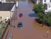 لقطات جوية لغرق الشوارع والسيارات فى بنسلفانيا بمياه الفيضانات.. فيديو وصور