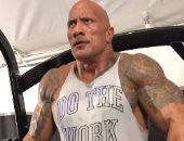 دوين جونسون فى تدريبات قاسية داخل الجيم استعدادًا لفيلمه Black Adam