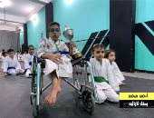 بالإرادة.. أحمد 12 سنة يهزم الكرسى المتحرك ببطولة الجمهورية بالكاراتيه "فيديو"