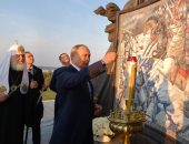مراسم افتتاح الموقع التذكارى لقائد روسى تاريخى بحضور بوتين.. ألبوم وصور