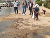 محافظ بنى سويف يكلف بإصلاح كسر بخط مياه مطلع كوبرى النيل