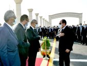 الرئيس السيسى يصل المسجد ليتقدم جنازة المشير حسين طنطاوی