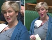رضيع فى برلمان بريطانيا.. نائبة اصطحبت طفلها أثناء مناقشة إجازة الوضع.. فيديو