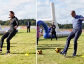 كيت ميدلتون والأمير وليام يلعبان كرة القدم.. احكم من الأفضل؟