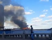 البحث الجنائى يعاين حريق مطعم جليم بالإسكندرية ورفع عينات لمعرفة أسبابه