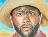 قارئ يبرز موهبتة فى رسم الوجوه بعدد من الصور