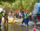 مناورة لسحب مياه الأمطار بمدينتى ببا وناصر إستعدادا لموسم الشتاء ببنى سويف