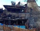 فى انتظار الهدم والترميم.. بث مباشر من مكان حريق مطعم جليم بالإسكندرية