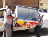 غلق وتشميع 9 محلات وإزالة 1200 حالة إشغال بأسوان