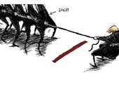 كاريكاتير اليوم.. جونسون فى "صراع مع الأزمات"