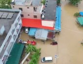لقطات لغرق المنازل والطرقات فى مدن جنوب الصين بسبب الفيضانات.. فيديو